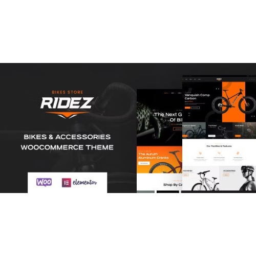Ridez – Bisiklet Mağazası Elementor WordPress Teması