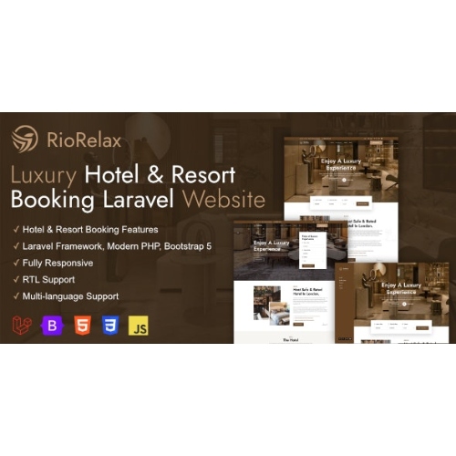RioRelax – Laravel Lüks Otel & Resort Rezervasyon Web Sitesi