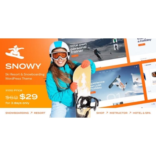 Snowy – Kayak Merkezi ve Snowboard WordPress Teması