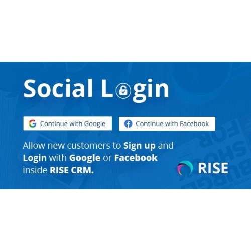 RISE CRM için Sosyal Giriş