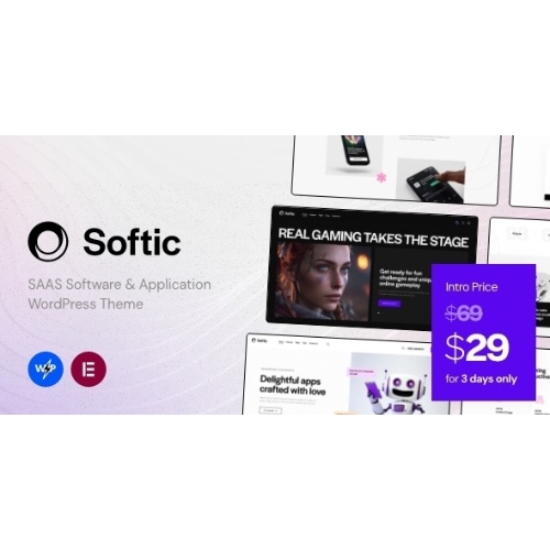 Softic – SAAS Yazılım ve Uygulama WordPress Teması