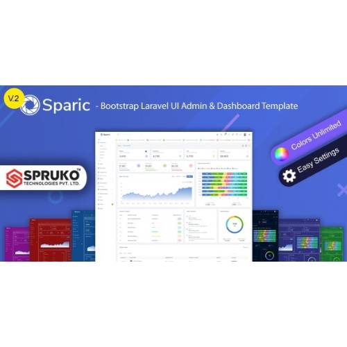 Sparic – Laravel Admin kontrol paneli Şablonu