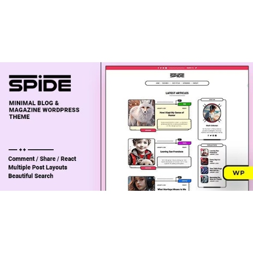 Spide – Kişisel Blog ve Dergi WordPress Teması