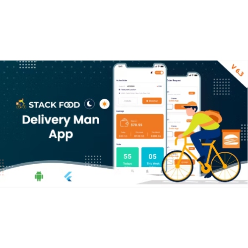 StackFood Multi Restaurant – Yemek Siparişi Teslimatçı Uygulaması