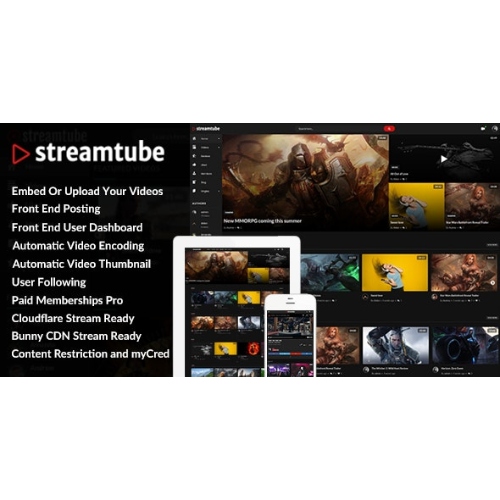 StreamTube – Video Akışı WordPress Teması