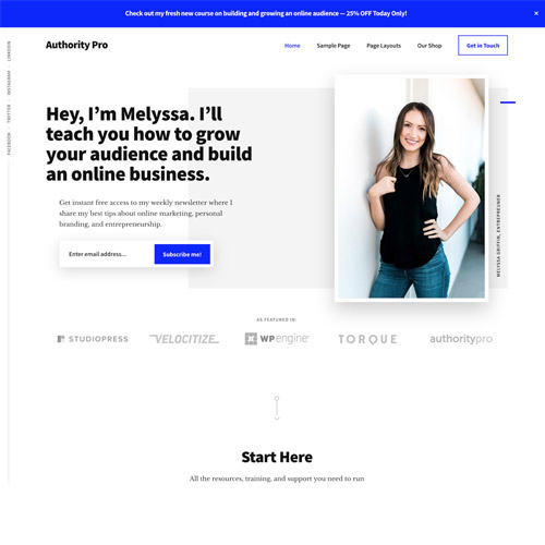 StudioPress Authority Pro Genesis WordPress Teması