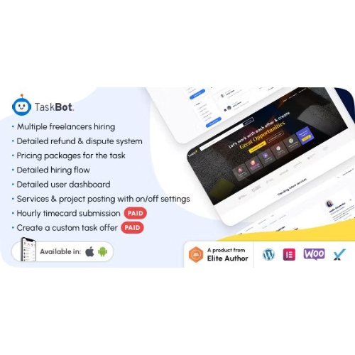 Taskbot – Freelancer Pazaryeri WordPress Eklentisi