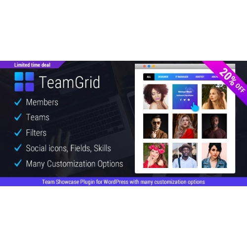 Team Grid – Ekip Üyesi Vitrini WordPress Eklentisi ve Ekip Düzenleyicisi