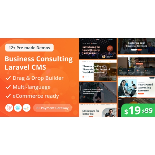 Bione – Canlı Sayfa Oluşturucu ile İş Danışmanlığı Laravel CMS