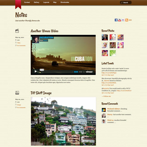 Themify Notes WordPress Teması
