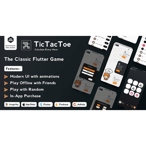 Tic Tac Toe – Klasik Flutter Tic Tac Toe Oyunu