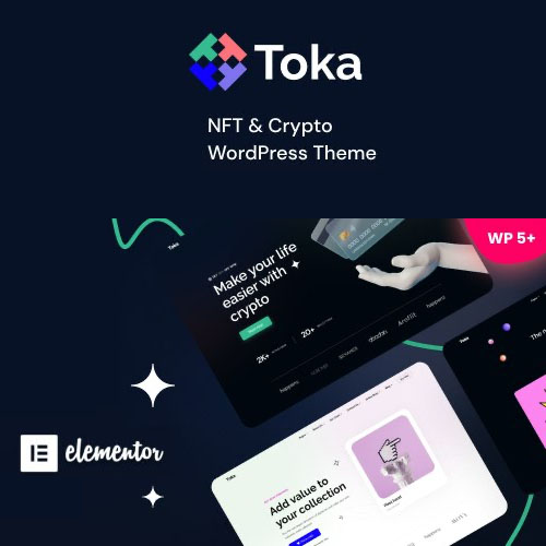 Toka – NFT ve Kripto WordPress Teması Toka – NFT ve Kripto WordPress Teması - Görsel 1