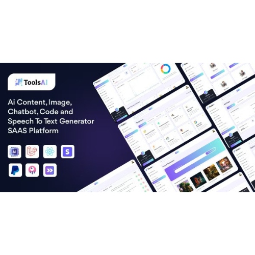 ToolsAi – Yapay Zeka İçeriği, Görüntü, Sohbet Robotu, Kod ve Konuşmadan Metin Oluşturucu SAAS Platformu
