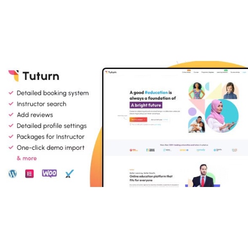 Tuturn – Çevrimiçi eğitim ve öğretmen pazarı WordPress Eklentisi