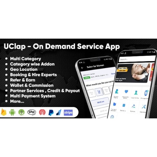 UClap – İsteğe Bağlı Ev Hizmeti Uygulaması | UrbanClap Klonu | İnteraktif Yönetici Panelli Android Uygulaması