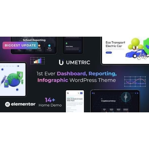 Umetric – WordPress Kontrol Paneli, Raporlama ve İnfografik Teması