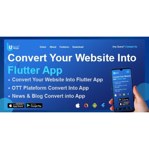 UniversalWeb – Web Sitesini Flutter Uygulamasına Dönüştürün | Web Görünümü Uygulaması | Web'den Uygulamaya |Andorid | iOS
