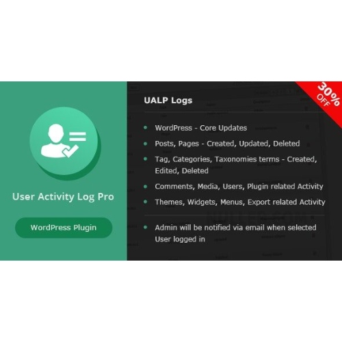 WordPress için Kullanıcı Etkinlik Günlüğü PRO WordPress için Kullanıcı Etkinlik Günlüğü PRO - Görsel 1