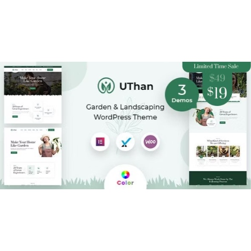 Uthan – Peyzaj Bahçeciliği WordPress teması + RTL