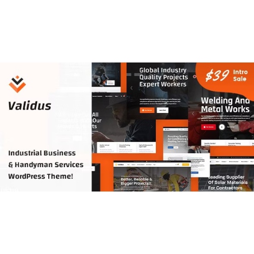 Validus – Endüstriyel İşletme ve Tamirci Hizmetleri WordPress Teması