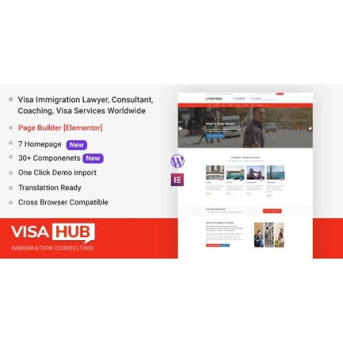 VisaHub – Göçmenlik Danışmanlığı WordPress Teması