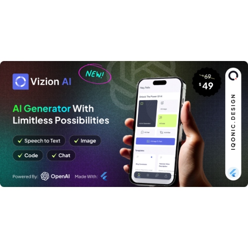 Vizion AI – ChatGPT-4o ile Flutter'lı Yapay Zeka Oluşturucu Uygulaması