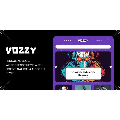 Vozzy – Modern ve Neobrutalizm WordPress Teması Vozzy – Modern ve Neobrutalizm WordPress Teması - Görsel 1