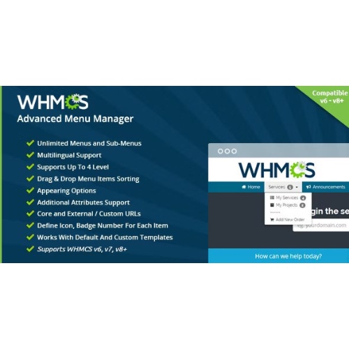 WHMCS Gelişmiş Menü Yöneticisi