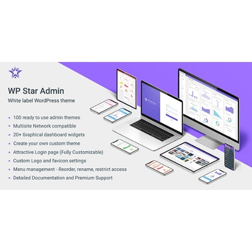 WP Star – Beyaz Etiketli WordPress Yönetici Teması WP Star – Beyaz Etiketli WordPress Yönetici Teması - Görsel 1