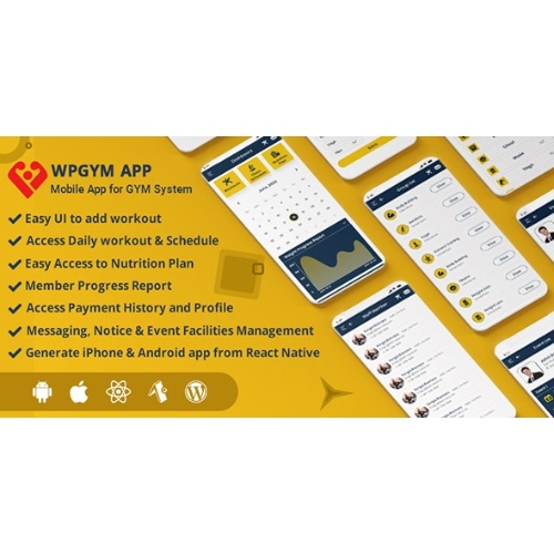 WPGYM Uygulaması – WordPress Spor Salonu Sistemi için Mobil Uygulama WPGYM Uygulaması – WordPress Spor Salonu Sistemi için Mobil Uygulama - Görsel 1