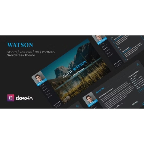 Watson Özgeçmiş WordPress Teması Watson Özgeçmiş WordPress Teması - Görsel 1
