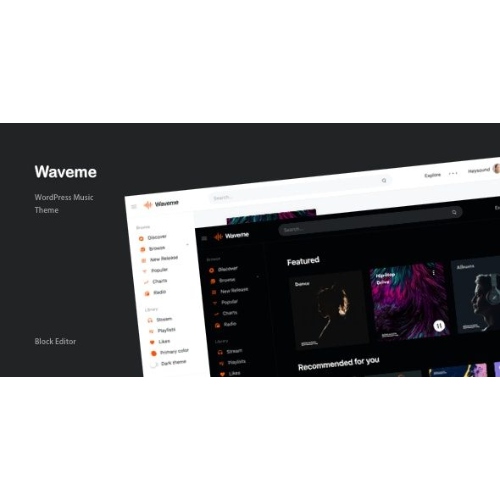 Waveme – Müzik Platformu WordPress Teması Waveme – Müzik Platformu WordPress Teması - Görsel 1
