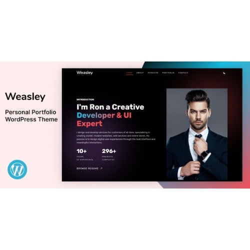 Weasley – Kişisel Portföy WordPress Teması Weasley – Kişisel Portföy WordPress Teması - Görsel 1