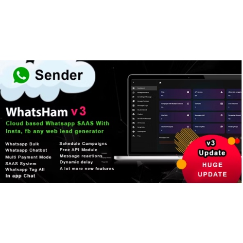 WhatsHam – Potansiyel Müşteri Oluşturuculu Bulut Tabanlı WhatsApp SASS Sistemi (Güncellendi)
