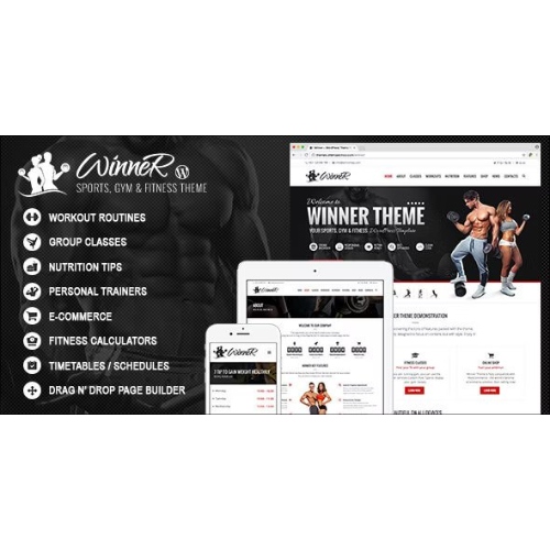 Kazanan – Fitness ve Spor Salonu WordPress Teması