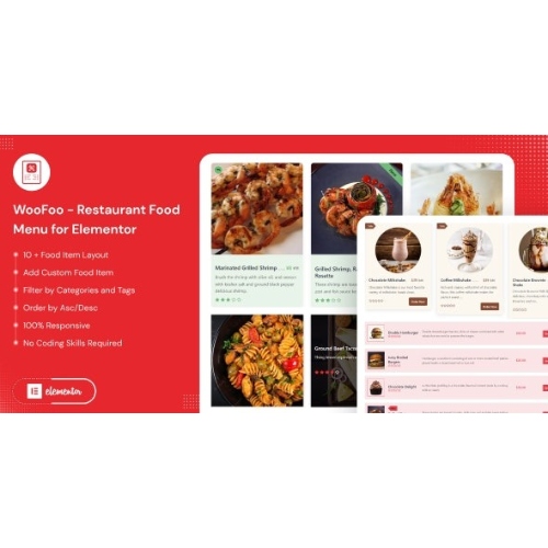 WooFoo – Elementor için Restoran Yemek Menüsü