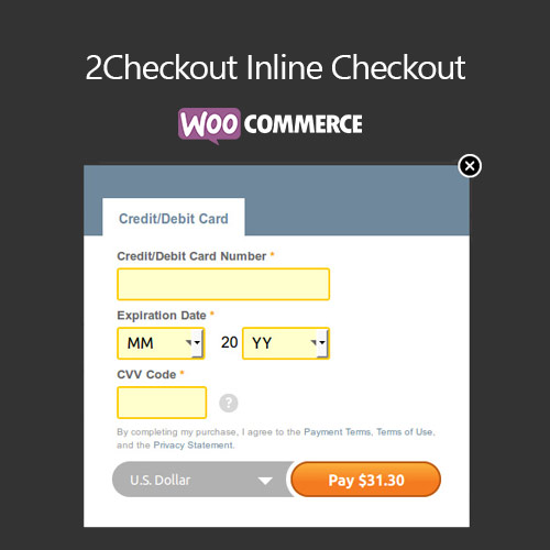 WooCommerce 2Checkout Satır İçi Ödeme