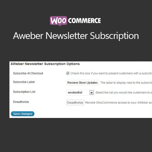 WooCommerce Aweber Bülten Aboneliği WooCommerce Aweber Bülten Aboneliği - Görsel 1