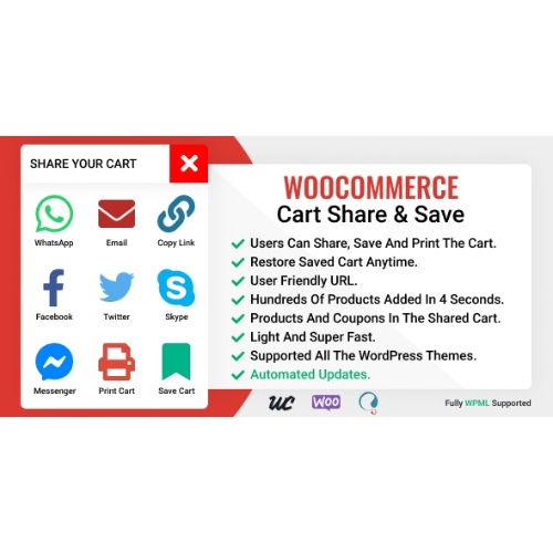 WooCommerce Sepetini Paylaş ve Kaydet