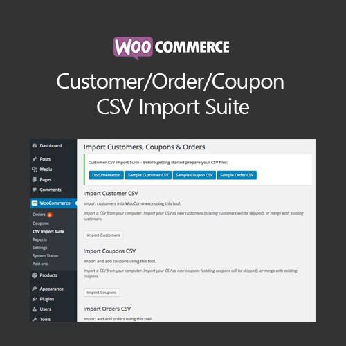 WooCommerce Müşteri/Sipariş/Kupon CSV İçe Aktarma Paketi