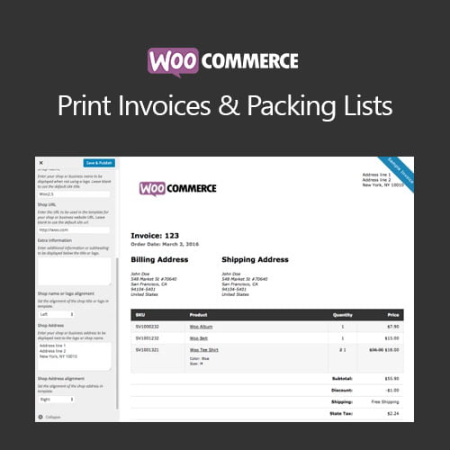 WooCommerce Faturaları ve Paketleme Listelerini Yazdır