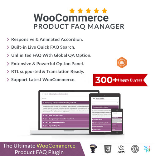 WooCommerce Ürün SSS Yöneticisi