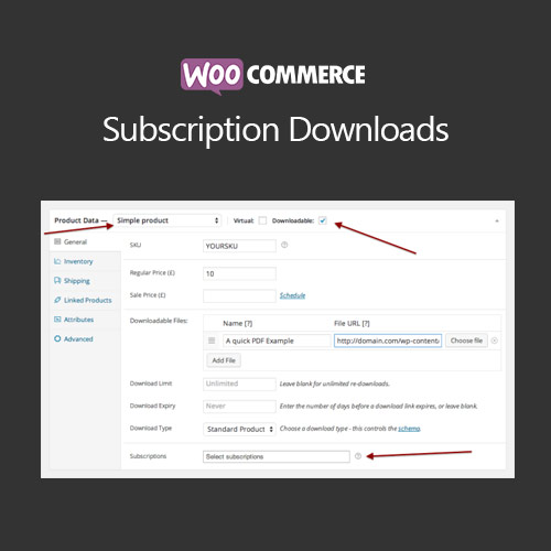 WooCommerce Abonelik İndirmeleri