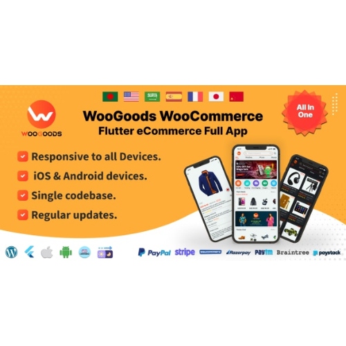 Woogoods WooCommerce – Flutter E-ticaret Tam Uygulaması