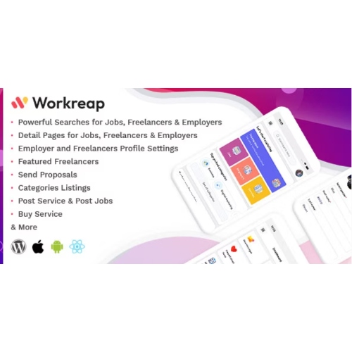 Workreap React Native – Android ve IOS Mobil Uygulaması