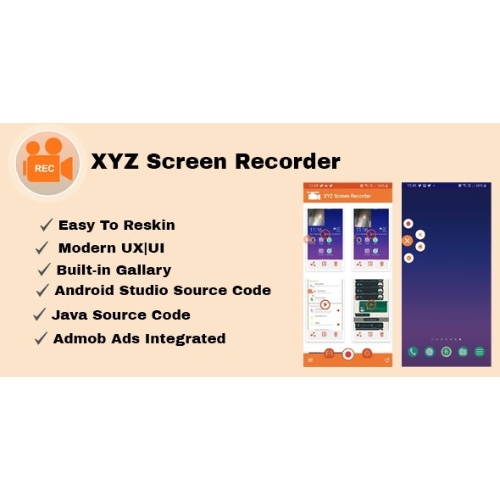 XYZ Ekran Kaydedici | Yerel Android Uygulaması | AdMob Reklamları XYZ Ekran Kaydedici | Yerel Android Uygulaması | AdMob Reklamları - Görsel 1