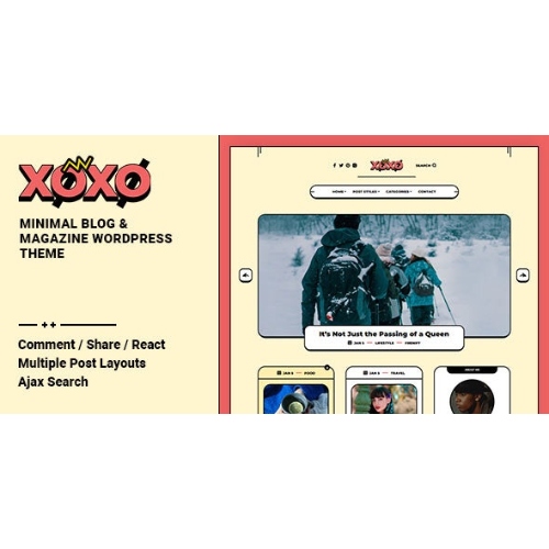Xoxo – Blog ve Dergi WordPress Teması