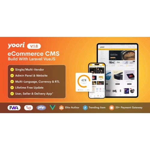 YORI | e-Ticaret Tek ve Çok Satıcılı PWA Pazaryeri CMS