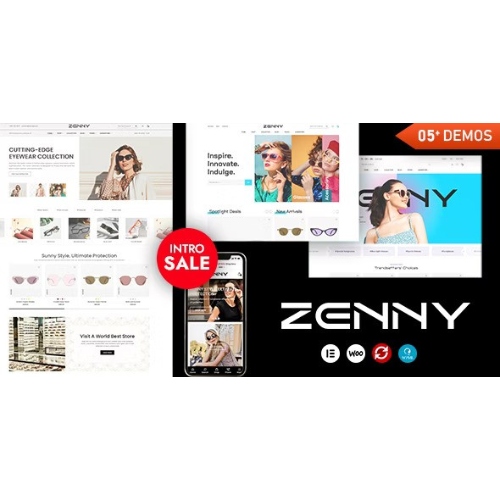 Zenny – Gözlük ve Gözlük Elementor WooCommerce WordPress Teması