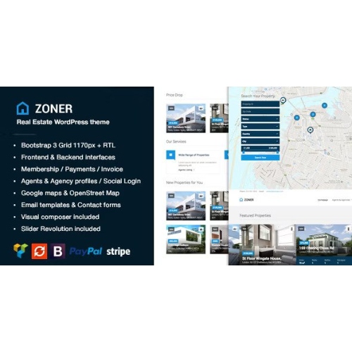 Zoner – Emlak WordPress Teması Zoner – Emlak WordPress Teması - Görsel 1
